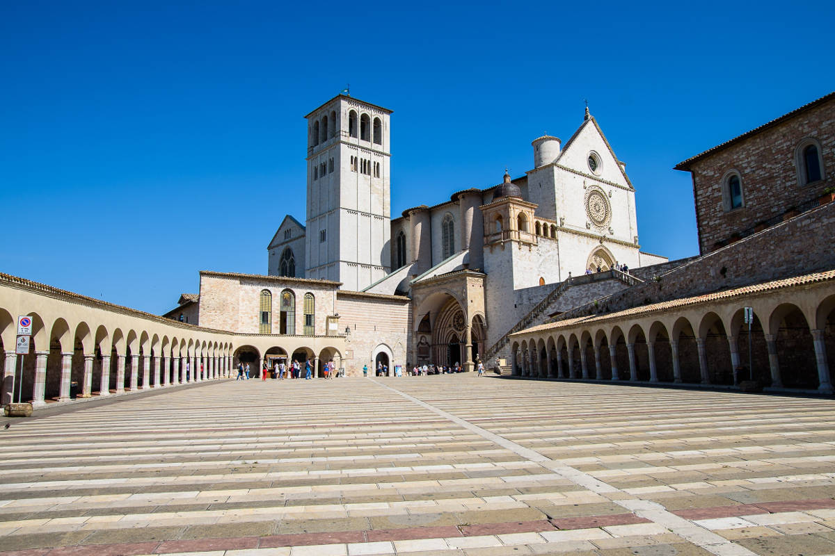Umbrie, Assisi, Bazilika svatého Františka